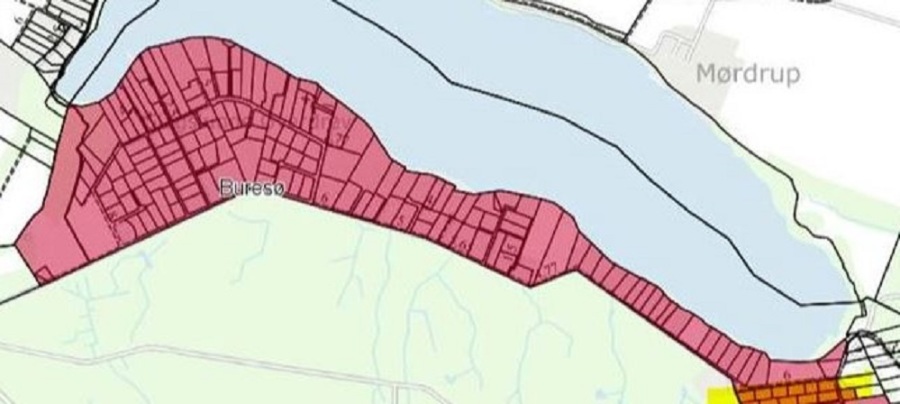 Området for Gf BURESØ ifgl. informationkort fra Egedal kommune.